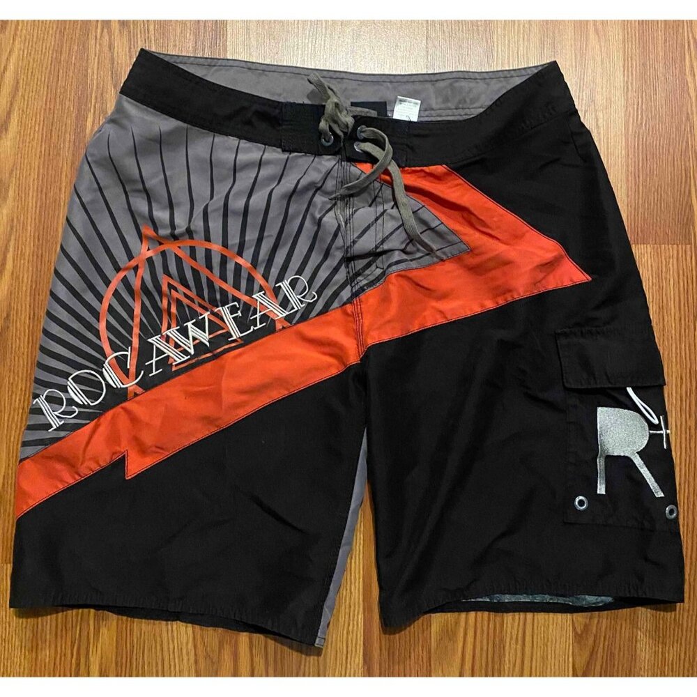 Rocawear Board Shorts Mens 38 9" Colorblock Beach Swim Trunks
